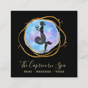 Carte De Visite Carré *~* Capricorne Opale Géométrique Mermaid Gold D