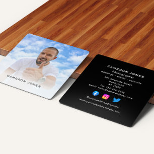 Carte De Visite Carré Capture d'écran Photographe indépendant des médias