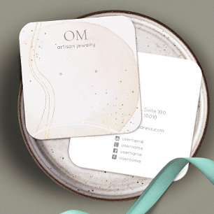 Carte De Visite Carré Carré d'affichage de l'oreille Abstraite Aquarelle