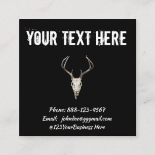 Carte De Visite Carré Carré noir Antler