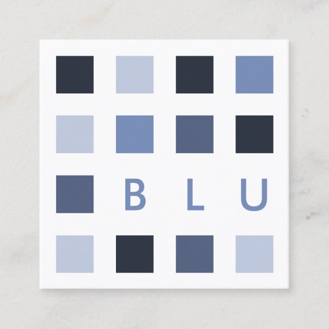 Carte De Visite Carré carrés de mod (Devant)