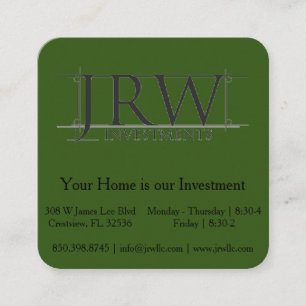 Carte De Visite Carré Carte de code QR Carré