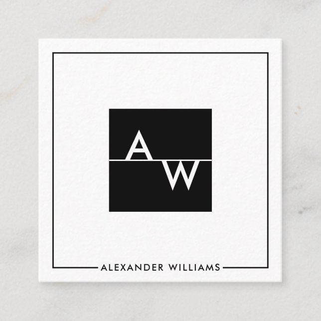 Carte De Visite Carré Case Formelle (Devant)