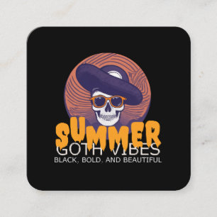 Carte De Visite Carré casquette d'été crâne