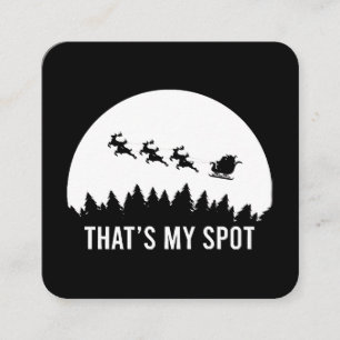 Carte De Visite Carré C'est amusant, c'est My Spot Xmas Session Père Noë