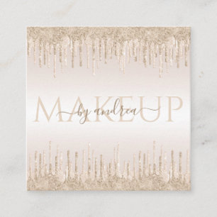 Carte De Visite Carré Champagne Parties scintillant Driving Chic Glam ma