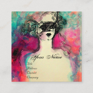 Carte De Visite Carré CHARME MONOGRAM / Beauté mystérieuse