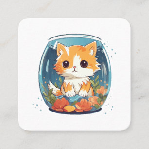 Carte De Visite Carré Chat Coupable