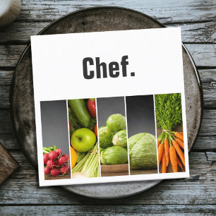 Carte De Visite Carré Chef élégant professionnel de nutritionniste de