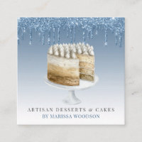 Chef pâtissier Élégant Gâteau Bleu Parties scintil