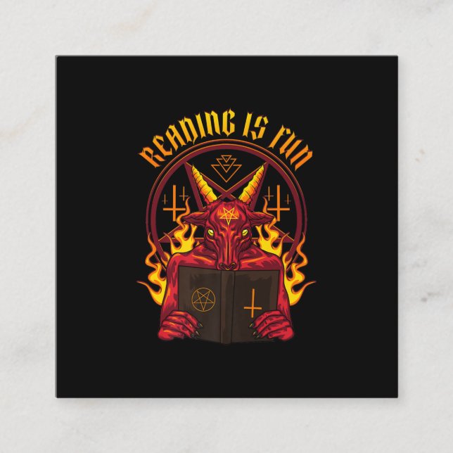 Carte De Visite Carré Chèvre Satanic Pagan Premium (Devant)