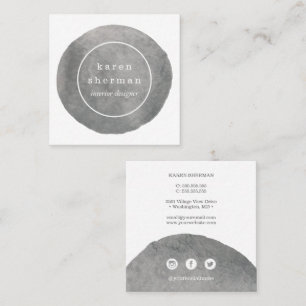 Carte De Visite Carré Chic logo professionnel tendance médias sociaux gr