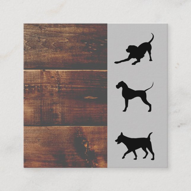 Carte De Visite Carré Chien Groomer | Formateur | AMOUREUX DES CHIENS |  (Devant)
