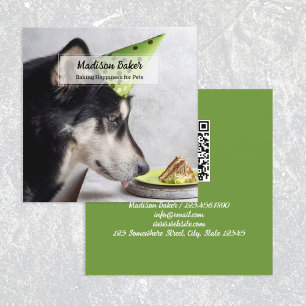 Carte De Visite Carré Chien Traite Pet Bakery QR