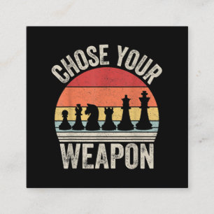 Carte De Visite Carré Choose Your Weapon