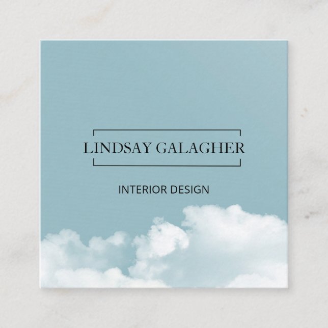 Carte De Visite Carré Ciel moderne (Devant)