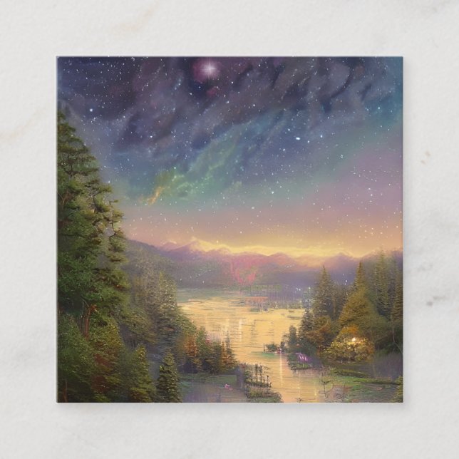 Carte De Visite Carré Ciel nocturne (Devant)