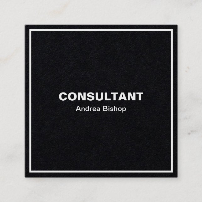 Carte de visite Carré classique simple et propre (Devant)