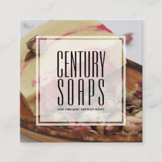 Carte De Visite Carré Classy Rose Organic Artisan Soap Company