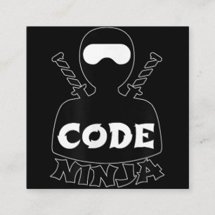 Carte De Visite Carré Code Ninja Ingénieur de codage informatique Amoure