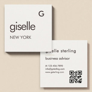 Carte De Visite Carré Code QR