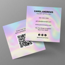 Code QR de rendez-vous de coiffeur holographique p