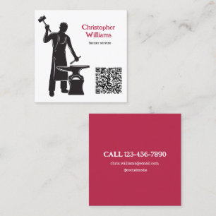 Carte De Visite Carré Code QR Farrier