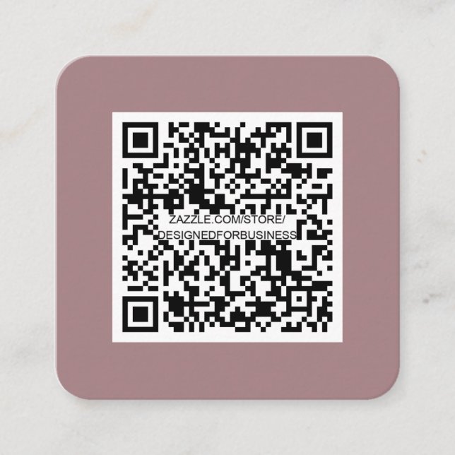 Carte De Visite Carré Code QR - Médias sociaux - Moderne-Simple-Professi (Devant)