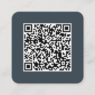 Carte De Visite Carré Code QR - Médias sociaux-Moderne-Simple-Professio