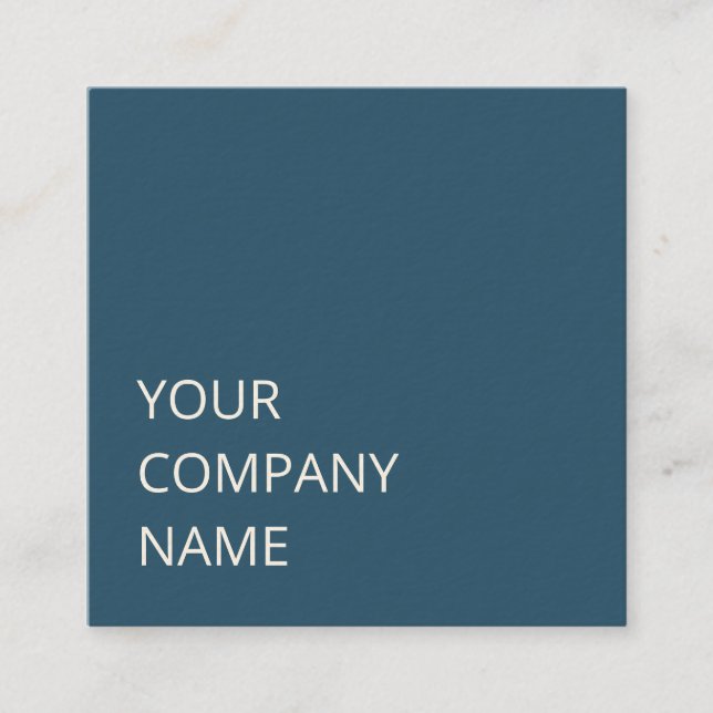 Carte De Visite Carré Code QR personnalisé bleu moderne minimaliste (Devant)