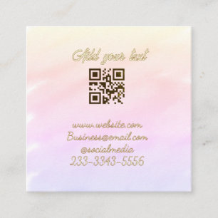 Carte De Visite Carré code QR personnalisé simple ajoutez votre nom text