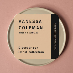 Carte De Visite Carré Code Qr professionnel tendance médias sociaux rust