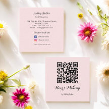 Code QR rose Artiste maquillage de beauté