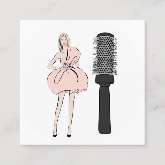 Carte De Visite Carré Coiffeur (Devant)