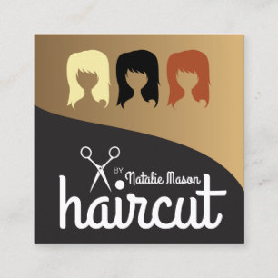 Carte De Visite Carré Coiffure par Stylist Barber
