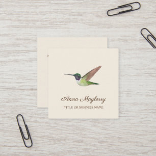 Carte De Visite Carré Colibri d'Anna