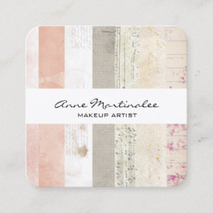 Carte De Visite Carré Collage multimédia mixte