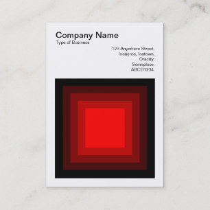 Carte De Visite Carré combiné - Noir à Rouge