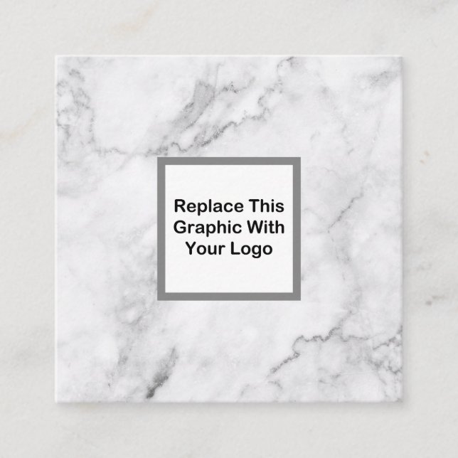 Carte De Visite Carré Conception chique de logo d'affaires (Devant)