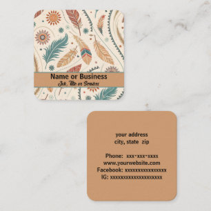 Carte De Visite Carré Conception de l'aztèque occidentale