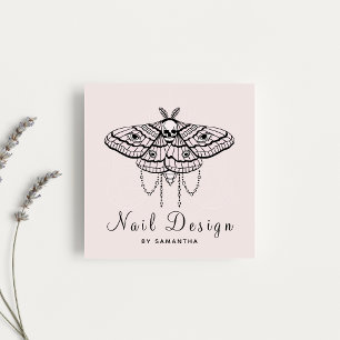 Carte De Visite Carré Conception des ongles Manucure acrylique Pedicure 