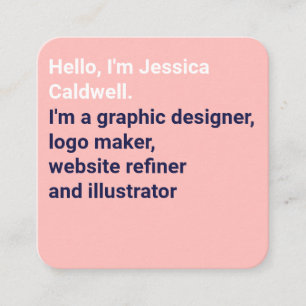 Carte De Visite Carré Conception graphique simple minimaliste moderne ro