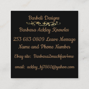 Carte De Visite Carré Conceptions de Barbeli
