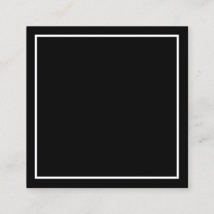 Carte De Visite Carré Concevez votre propre élégant noir solide