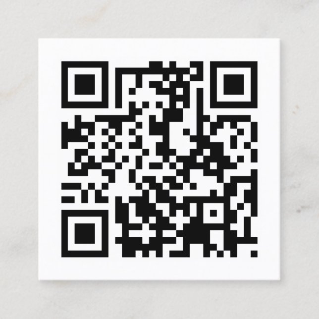 Carte De Visite Carré concevoir votre propre code QR (Devant)