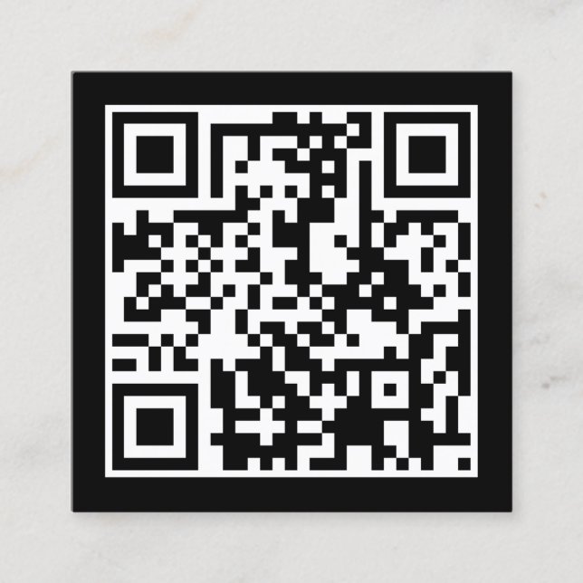 Carte De Visite Carré concevoir votre propre code QR (Devant)