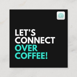 Carte De Visite Carré Connectons-nous autour d'un café