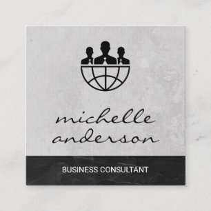 Carte De Visite Carré Consultant d'entreprise   Entreprise   Professionn