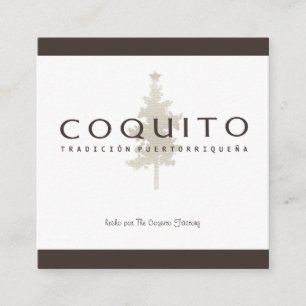 Carte De Visite Carré Coquito Tradicion Puertorriquena