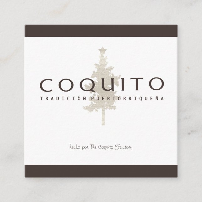 Carte De Visite Carré Coquito Tradicion Puertorriquena (Devant)